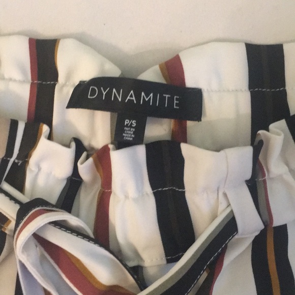 striped paperbag pants - Picture 2 of 2